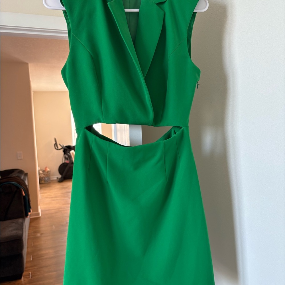 Zara Vibrant Green Backless Dress